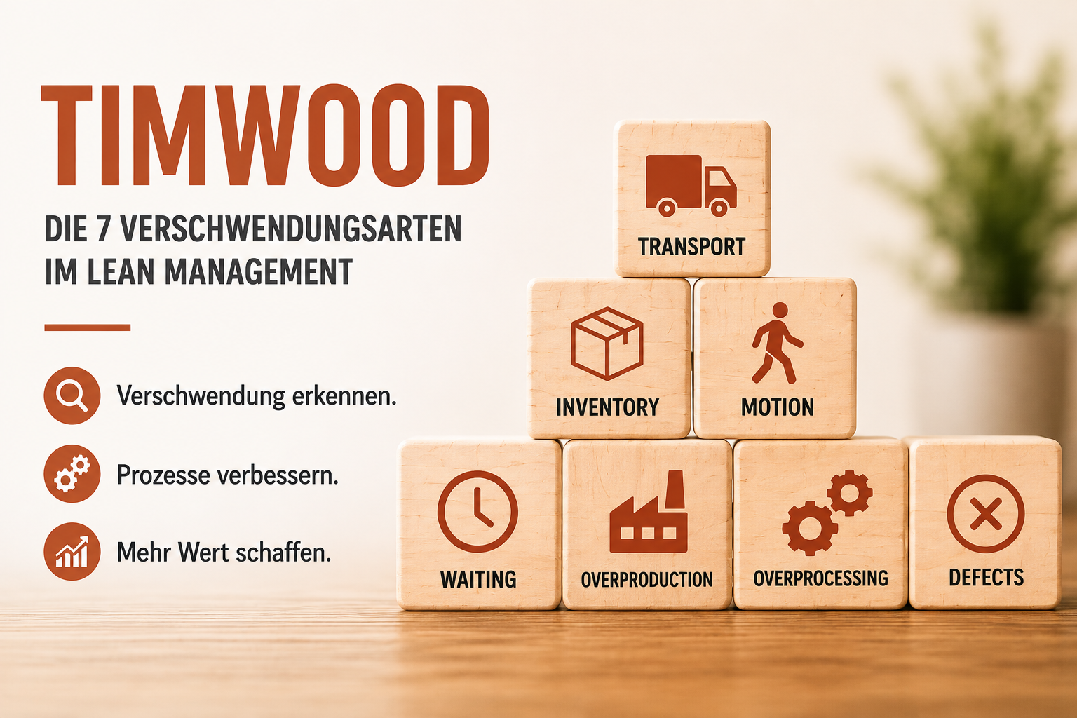 Timwood: Die 7 Verschwendungsarten
